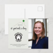 St. Patrick's Day Contact Info Realty Briefkaart (Voorkant / Achterkant)