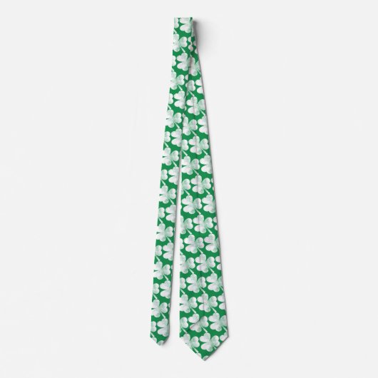 St. Patrick's Day Cool Irish Shamrock Pattern Stropdas (Achterkant)