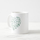 St. Patrick's Day Coquette Clover Heart Koffiemok (Voorkant links)