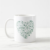St. Patrick's Day Coquette Clover Heart Koffiemok (Links)