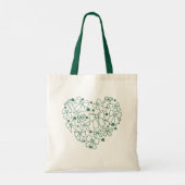 St. Patrick's Day Coquette en Klaverhart Tote Bag (Achterkant)