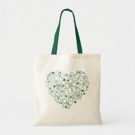 St. Patrick's Day Coquette en Klaverhart Tote Bag