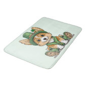 St. Patrick's Day Corgi Dog Badmat (Gekanteld)