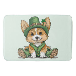 St. Patrick's Day Corgi Dog Badmat