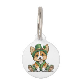 St. Patrick's Day Corgi Dog Huisdierpenning