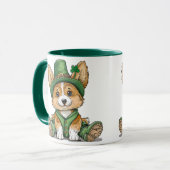 St. Patrick's Day Corgi Dog Mok (Voorkant links)