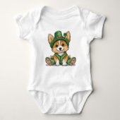 St. Patrick's Day Corgi Dog Romper (Voorkant)
