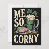 St. Patrick's Day Corned Beef Humor Kaart (Voorkant)