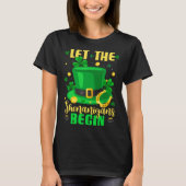St Patricks Day Costume Let Shenanigans Begin Lepr T-shirt (Voorkant)