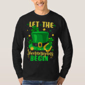 St Patricks Day Costume Let Shenanigans Begin Lepr T-shirt (Voorkant)