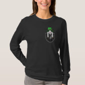St Patrick'S Day Cow Shamrock Beanie Irish Breast T-shirt (Voorkant)