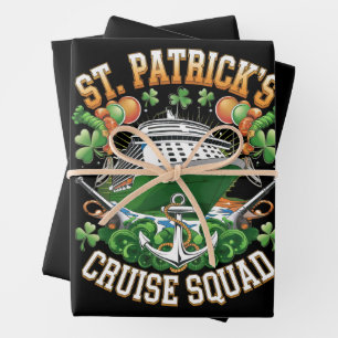 St Patrick's Day Cruise Squad 2025 Familie Matchin Inpakpapier Vel