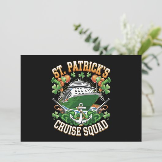 St Patrick's Day Cruise Squad 2025 Familiewedstrij Kaart (Staand voorkant)