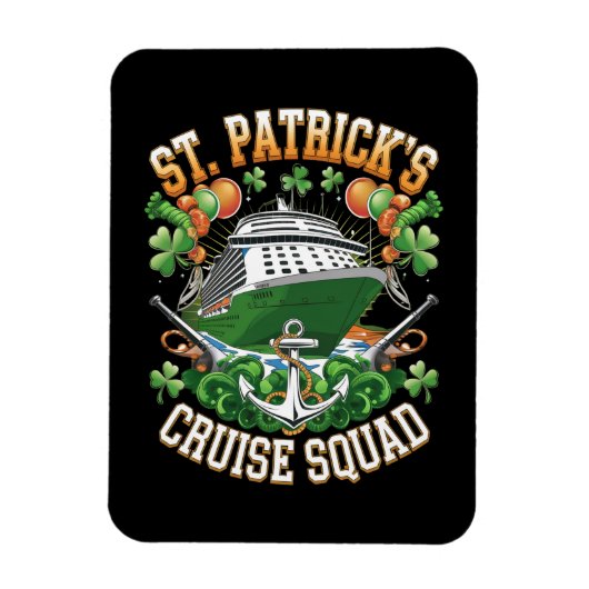 St Patrick's Day Cruise Squad 2025 Familiewedstrij Magneet (Verticaal)