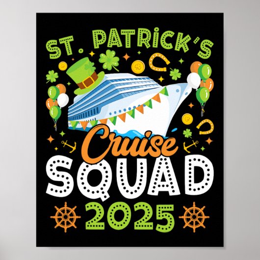 St Patrick's Day Cruise Squad 2025 Grappige Famili Poster (Voorkant)