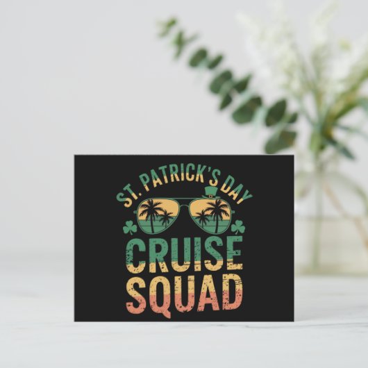 St Patrick's Day Cruise Squad Grappige Familie Mat Briefkaart (Staand voorkant)