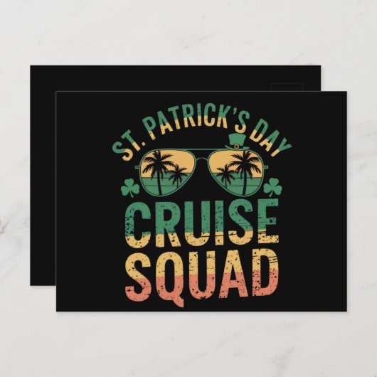 St Patrick's Day Cruise Squad Grappige Familie Mat Briefkaart (Voorkant / Achterkant)
