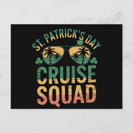 St Patrick's Day Cruise Squad Grappige Familie Mat Briefkaart (Voorkant)