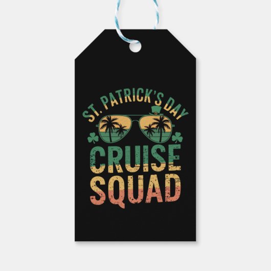 St Patrick's Day Cruise Squad Grappige Familie Mat Cadeaulabel (Achterkant)