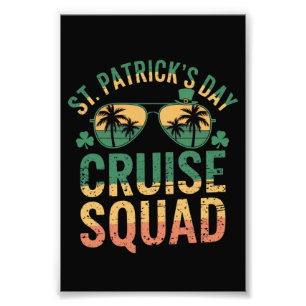 St Patrick's Day Cruise Squad Grappige Familie Mat Foto Afdruk