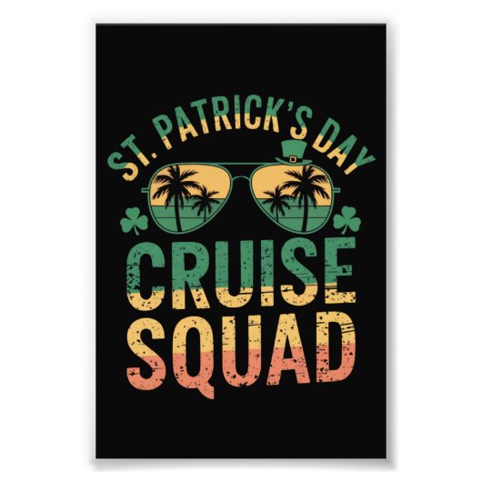 St Patrick's Day Cruise Squad Grappige Familie Mat Foto Afdruk (Voorkant)