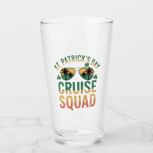 St Patrick's Day Cruise Squad Grappige Familie Mat Glas (Voorkant)