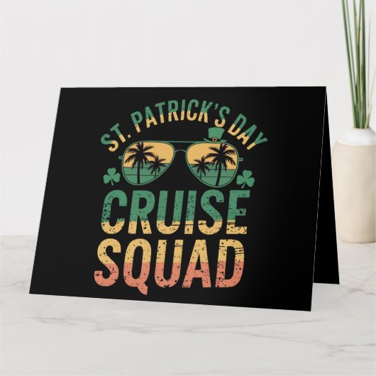 St Patrick's Day Cruise Squad Grappige Familie Mat Kaart (Voorkant)