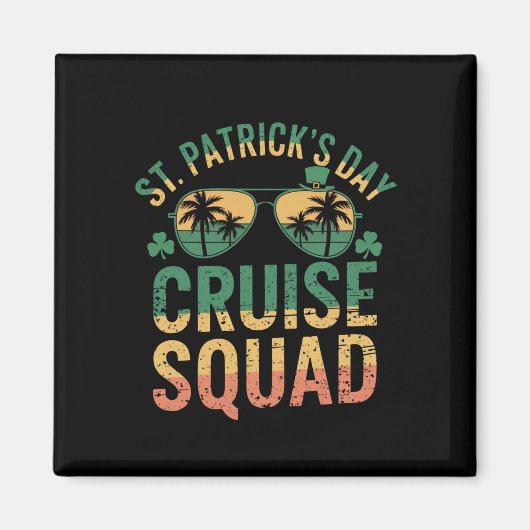 St Patrick's Day Cruise Squad Grappige Familie Mat Magneet (Voorkant)