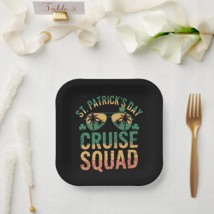 St Patrick's Day Cruise Squad Grappige Familie Mat Papieren Bordje