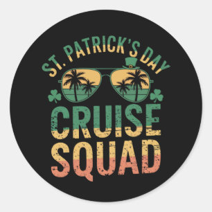 St Patrick's Day Cruise Squad Grappige Familie Mat Ronde Sticker