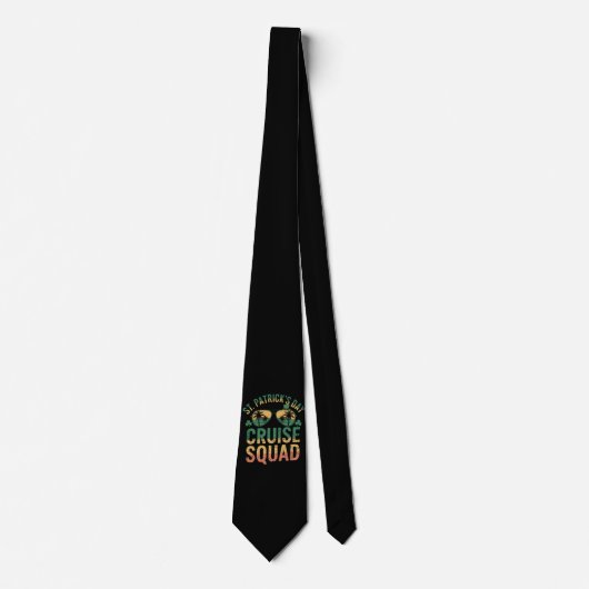 St Patrick's Day Cruise Squad Grappige Familie Mat Stropdas (Voorkant)