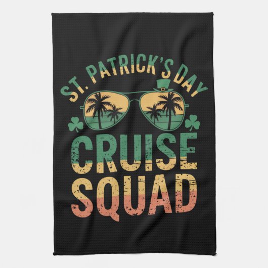 St Patrick's Day Cruise Squad Grappige Familie Mat Theedoek (Verticaal)