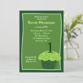 St. Patrick's Day CUPCAKE Birthday Invitation 5x7 Kaart (Staand voorkant)
