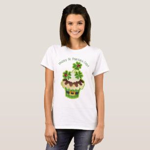 St. Patrick's Day Cupcake met Klavers en Lieveheer T-shirt