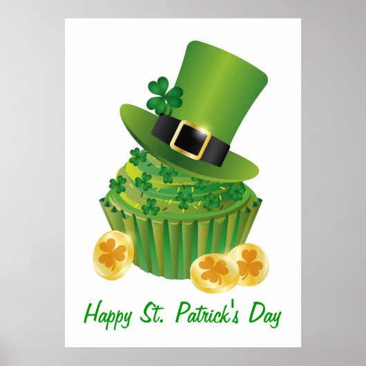 St. Patrick's Day Cupcake Poster (Voorkant)
