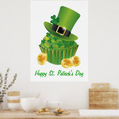 St. Patrick's Day Cupcake Poster (Keuken)