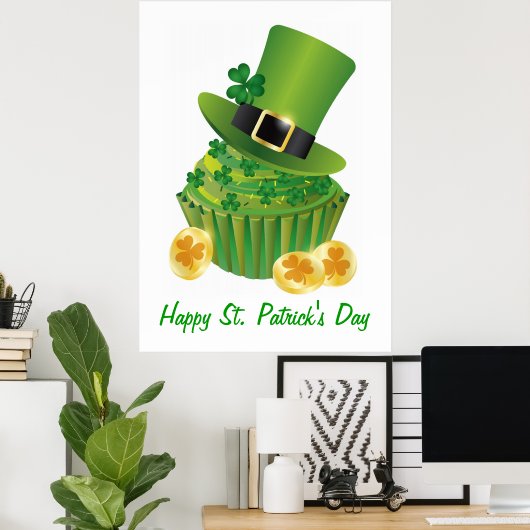 St. Patrick's Day Cupcake Poster (Thuiskantoor)