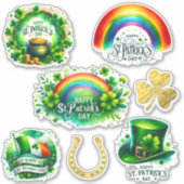 St. Patrick's Day Custom-Cut Vinyl Sticker (Voorkant)