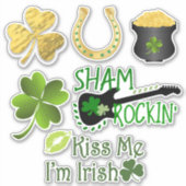 St. Patrick's Day Custom-Cut Vinyl Sticker (Voorkant)
