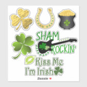 St. Patrick's Day Custom-Cut Vinyl Sticker (Vel)