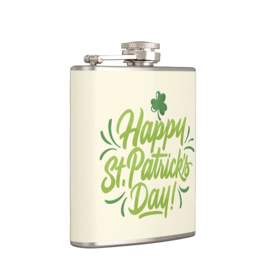 St. Patrick's Day Custom Flask Green Beer Mok Heupfles (Rechts)