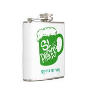 St.Patrick's Day Custom Flask Green Beer Mok Heupfles (Rechts)