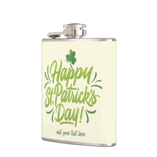 St. Patrick's Day Custom Flask Green Beer Mok Heupfles (Links)