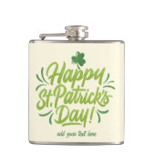 St. Patrick's Day Custom Flask Green Beer Mok Heupfles (Voorkant)