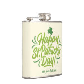 St. Patrick's Day Custom Flask Green Beer Mok Heupfles (Rechts)
