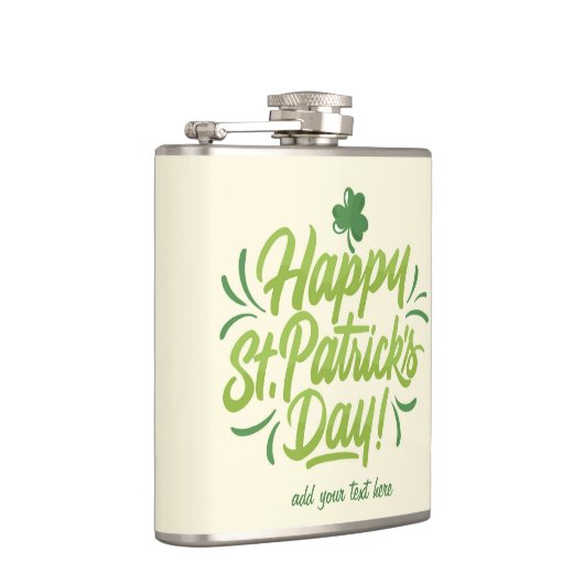 St. Patrick's Day Custom Flask Green Beer Mok Heupfles (Rechts)
