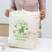 St. Patrick's Day Custom Foto Chihuahua Moeder Tote Bag