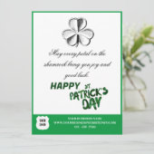 St. Patrick's Day Custom Logo Business Holiday Kaart (Staand voorkant)
