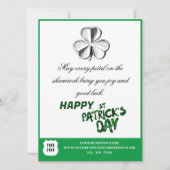 St. Patrick's Day Custom Logo Business Holiday Kaart (Voorkant)