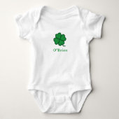 St. Patrick's Day | Custom Name Clover Design Romper (Voorkant)